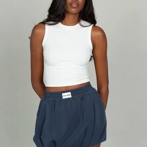 Gold Hinge Navy Skirt